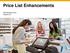Price List Enhancements. SAP Business One Version 9.0