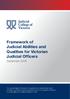 Framework of Judicial Abilities and Qualities for Victorian Judicial Officers. September 2008