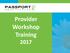 Provider Workshop Training