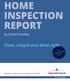 HOME INSPECTION REPORT