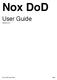 Nox DoD. User Guide. Version 3.0.x. Nox for DoD User Guide! Page 1