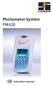 Photometer-System P 620. Instruction manual