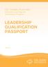 LD01 ALQP Leadership Qualification Passport: Feb 2015 Page 1 of 26