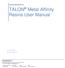 TALON Metal Affinity Resins User Manual