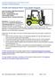 Forklift and Industrial Work Truck Safety Program
