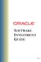 SOFTWARE INVESTMENT GUIDE