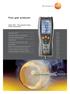 Flue gas analyzer. We measure it. testo 327 The special class entry instrument. Simple menu structure. 4-line segment display with LED illumination