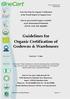 Guidelines for Organic Certification of Godowns & Warehouses