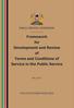 Framework for Development and Review of Terms and Conditions of Service in the Public Service