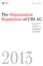 The Organization Regulations of UBS AG