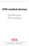 VITA medical devices Certificates CE marking