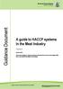 Guidance Document. A guide to HACCP systems in the Meat Industry. Volume March 2017