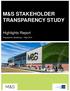 M&S STAKEHOLDER TRANSPARENCY STUDY