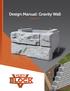 Design Manual: Gravity Wall. Section 1