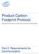 Product Carbon Footprint Protocol