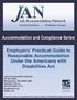 Accommodation and Compliance Series. Employers Practical Guide to Reasonable Accommodation Under the Americans with Disabilities Act