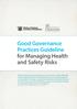 Good Governance Practices Guideline for Managing Health and Safety Risks
