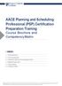 AACE Planning and Scheduling Professional (PSP) Certification Preparation Training Course Brochure and Competency Matrix