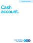 Cash account. Current accounts