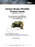 Perfect Binder PB-600S Product Guide Draft revision 01 (Sept 2011)