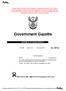 Government Gazette REPUBLIC OF SOUTH AFRICA. Vol. 568 Cape Town 2 October 2012 No AIDS HELPLINE: Prevention is the cure