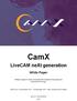 CamX. LiveCAM next generation. White Paper. Affiliate program of online broadcasts with transaction fixing using the blockchain technology.