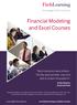 Financial Modeling and Excel Courses