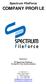 Spectrum FileForce COMPANY PROFILE. Prepared by : PT Spectrum FileForce The Best For Your Archive Solutions