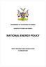 NATIONAL ENERGY POLICY