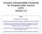 European Interoperability Framework for European Public Services (EIF) Version 2.0