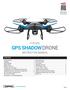 GPS SHADOWDRONE P70-GPS INSTRUCTION MANUAL CONTENTS