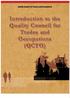 Quality Council for Trades and Occupations. Introduction to the Quality Council for Trades and Occupations (QCTO)