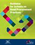 Guidance for Schools on Good Procurement Practices