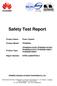 Safety Test Report. Reliability Laboratory of Huawei Technologies Co., Ltd.