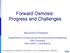 Forward Osmosis: Progress and Challenges