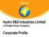 Hydro S&S Industries Limited ( A Kingfa Group Company ) Corporate Profile