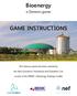 Bioenergy GAME INSTRUCTIONS
