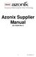 Azonix Supplier Manual. SC Rev 0