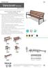 Vancouver Benches. Datasheet. Street Furniture. Benches & Chairs of Design, Strength,. Comfortable & Ecologic