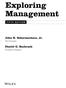 Exploring. Management FIFTH EDITION. John R. Schermerhorn, Jr. Ohio University. Daniel 6. Bachrach. University of Alabama. WlLEY