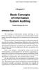 Basic Concepts of Information System Auditing