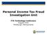 Personal Income Tax Fraud Investigation Unit