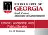 Ethical Leadership and Public Service Dynamics. Eric M. Robinson