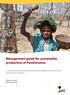 Management guide for sustainable production of frankincense
