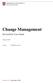 Change Management. ServiceNow User Guide. Version 2.0 Novmeber, November 2015