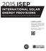 2015 ISEP INTERNATIONAL SOLAR ENERGY PROVISIONS