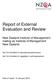 Report of External Evaluation and Review