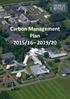 Carbon Management Plan 2015/ /20