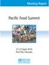 REPORT PACIFIC FOOD SUMMIT. Port Vila, Vanuatu April 2010