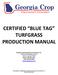 CERTIFIED BLUE TAG TURFGRASS PRODUCTION MANUAL